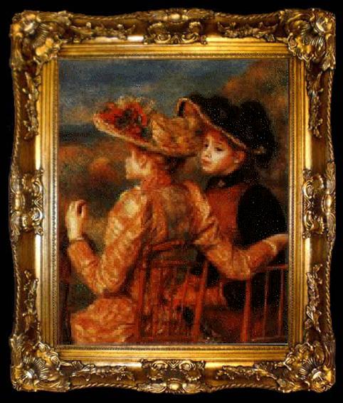 framed  Pierre Renoir Two Girls, ta009-2